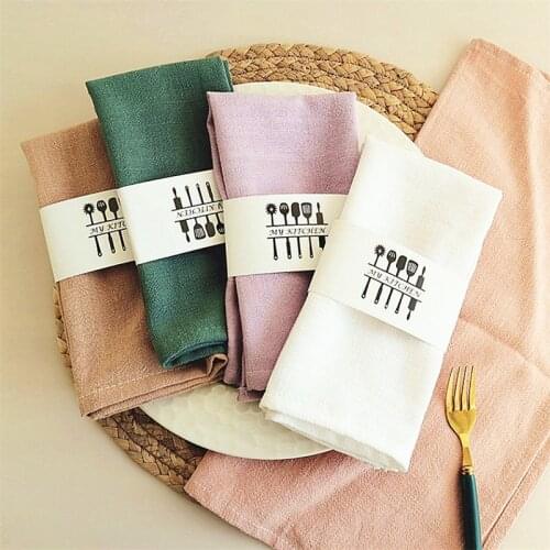 40X40CM Cotton Table Napkins Cotton Kitchen Tea Towel Absorbent Dish Cleaning Towels Cocktail Napkin For Weddings