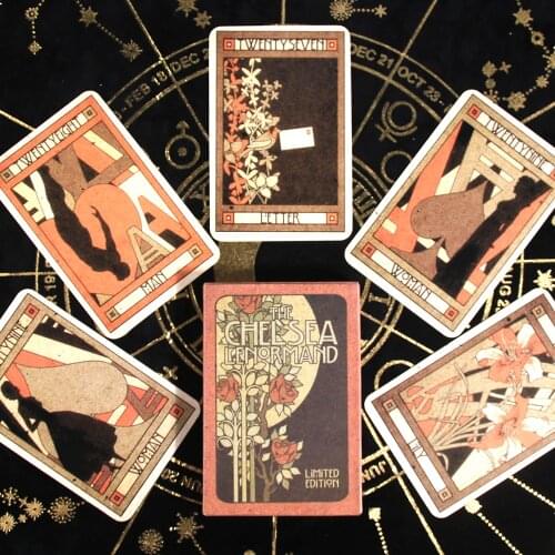 Chelsea Lenormand Red Standard (Poker) Size 39-Card Man And Woman Cards Card Game Silson Lenormand Lothrop Lenormand Card Game