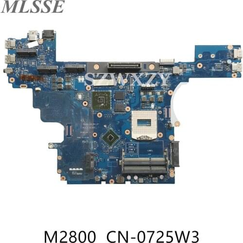 For DELL M2800 Laptop Motherboard HD8790M / W4170M 2GB CN-0725W3 0725W3 725W3 VALA0 LA-9411P DDR3L 100% Tested Fast Ship