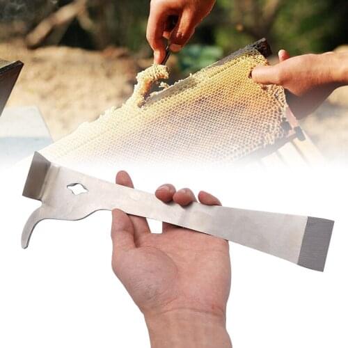 Multifunction Bee Tools Stainless Steel Thumb Type Hive Scraper Beekeeping honey knife Bee Scraper Cut