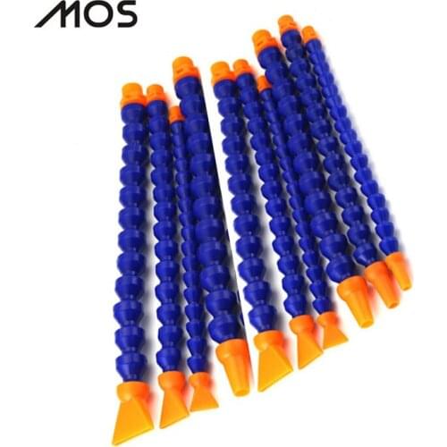MOS 10PCS 300MM Plastic Flexible Pipe Water Cooing 1/4 3/8 1/2 Coolant Tube Round Nozzle CNC Lathe Machine Cooling