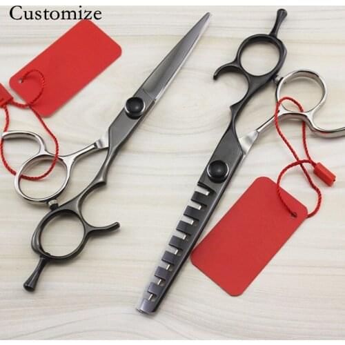 Customize upscale professional 5.5 inch japan cut hair scissors set thinning barber cutting scissor shears hairdressing scissors