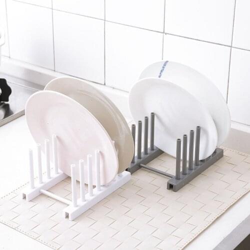 Dish Tray Rack Kitchen Organizer Shelves Plastic Dish Holders Tablewear Drying Rack Cup Plates Holder Home Storage Organization