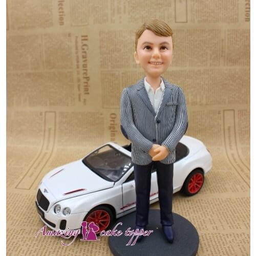 2019 AMAZING CAKE TOPPER Toys Handsome little brother Toys Custom Polymer Clay Figure From Pictures
