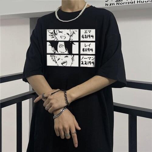 Hot Sale The Promised Neverland Manga Funny Summer Boy and GIrls Casual Streetwear Harajuku Loose Men Clothing