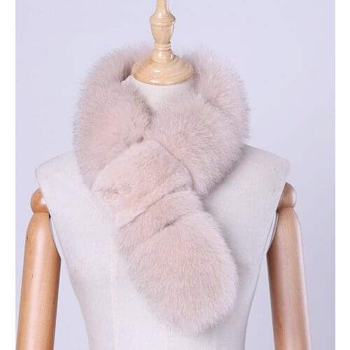 2020 Brand New Womens Winter Warm Genuine Rex Rabbit Fur Scarf Fox Fur Scarves Wraps Patchwork Girls Neckerchief Neck Warmer