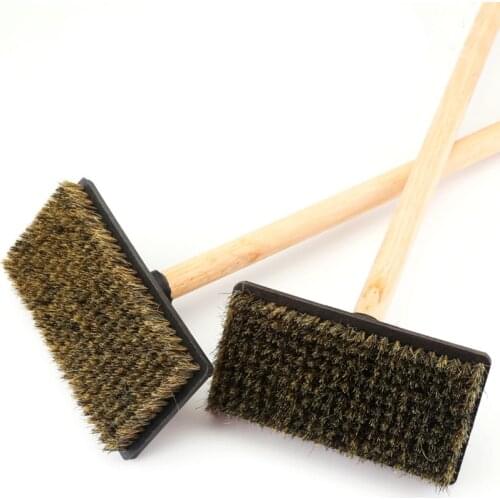 Soft Bristle Brush Tile Grout Paint Cleaner Remover Wood Handle Gray Water Sweeping Exterior Wall Dust Brush Construction Tools