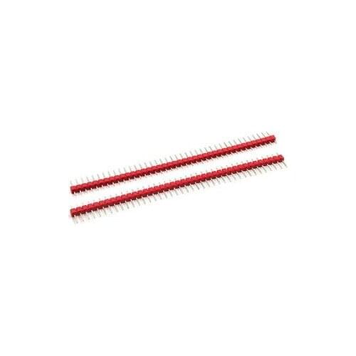 5 PCS Red 2.54mm 40 Pin Male Single Row Pin Header Strip NEW