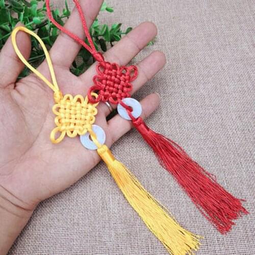 Fabric Chinese Knot Ornament Traditional Style Tassels Bag Car Door Festivals Handing Ornament Handmade Decoration Chinese Knot