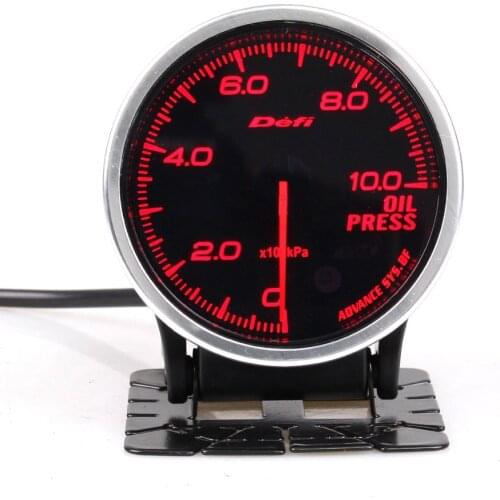 Defi BF Universal 60MM Oil Press Gauge Meter 7 Colors backlight Adjustable 0~1000 kPa With Electronic Sensor For 12V Vehicle