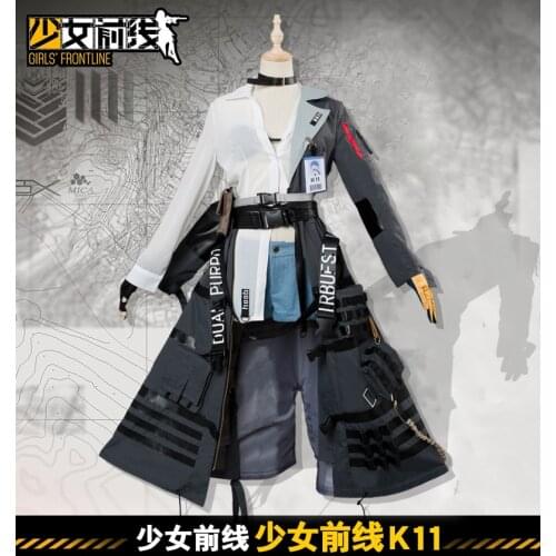 [STOCK] 2018 Hot Game Girls Frontline K11 Battle Uniform Cosplay Costume Full Set For Women Halloween Carnival Free Shipping New