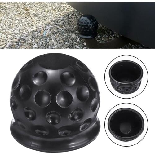 1pc 50mm Rubber Tow Bar Ball Cover Cap Hitch Trailer Tow Ball Protect Accessories For Car Auto Truck Trailer RV Camper Parts