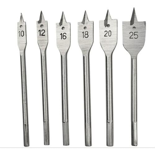 1Pcs 6mm-40mm Woodworking Tools Titanium Coated Spade Flat Head Wood Boring Drill Bits Power Tools for Hand Drill Wood Drilling