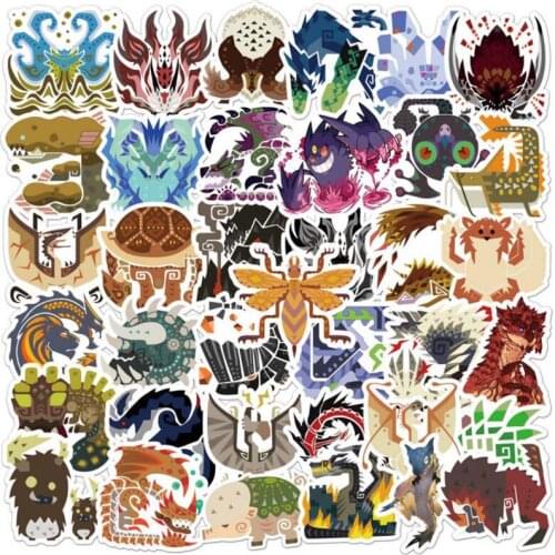 10/30/50pcs/pack Monster Hunter Hot Game Lable Stickers For Skateboard Gift Bicycle Computer Notebook Car Decal Childrens Toys