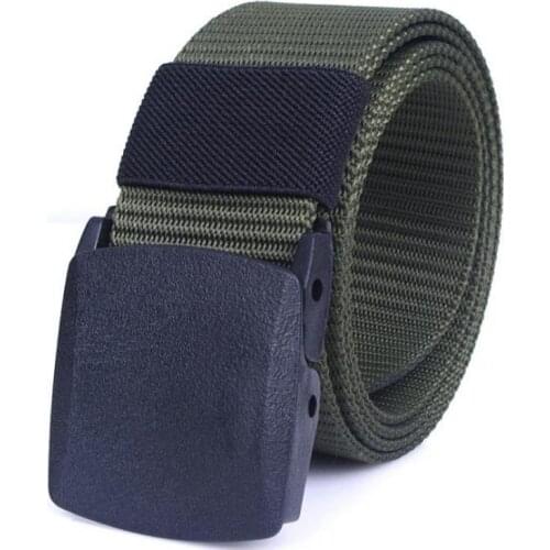105-160CM Long Canvas Outdoor Multifunctional Belt Anti Iron Allergy Plastic Quick Drying Mens Tactical Military Nylon Belt