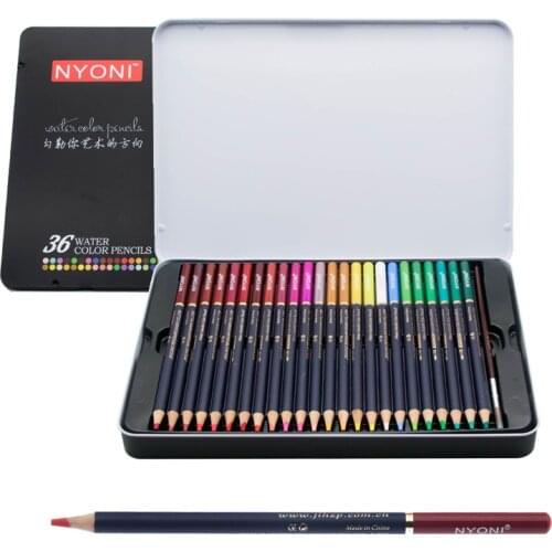 24/36/48/72 color profession drawing pencils set water-soluble color pencil set gift box hand-painted learning supplie