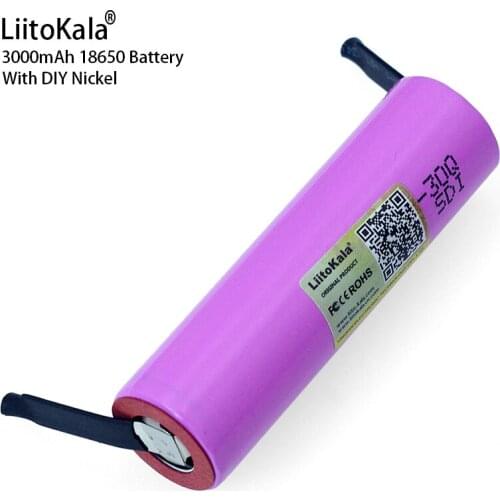 4PCS Liitokala original ICR18650-30Q 18650 3000mAh lithium battery 3.7V powered rechargeable battery Electric tools+DIY Nickel