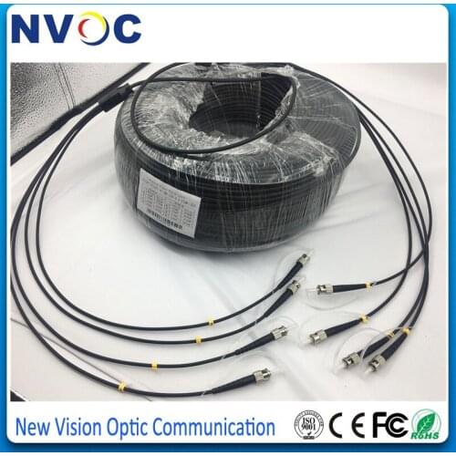 4Cores MM OM3-300,4.0mm,LSZH 30M 50M 100M 150M 200M 250M 300M 500M SC LC FC ST/UPC Armored Rodent Fiber Patch Cord Jumper Cable