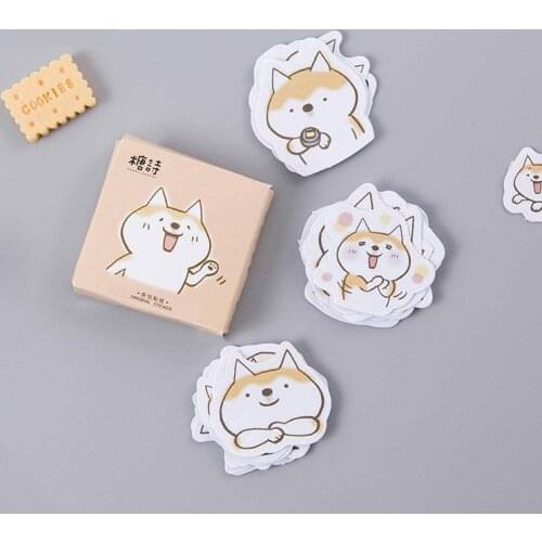 45sheets/set Sticker Set Cute Dog Series Diy Cute Stickers Ins Style Scrapbooking School Suppliers Stationery Art Supplies