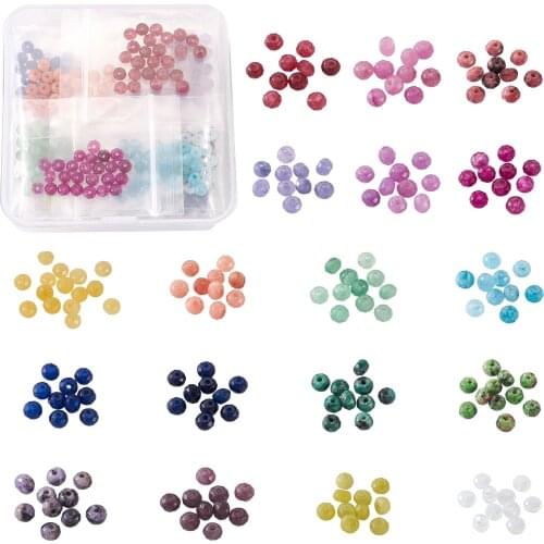450pcs/box Dyed Natural Malaysia Jade Rondelle Beads Mixed Color Faceted Gemstone Beads DIY Bracelet Jewelry Making Findings