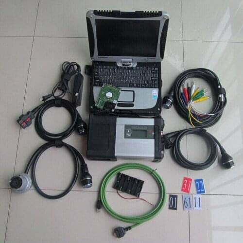500G HDD Software 2020.12V in CF19 Used laptop CF-19 I5 4G Auto Scanner MB STAR C5 Dignosis full cables car diagnostic tool