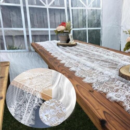 55*300cm Lace Table Flag Princess Table Runner Cover Cloth Romantic Tablecloth for party/birthday/wedding Hotel Decoration