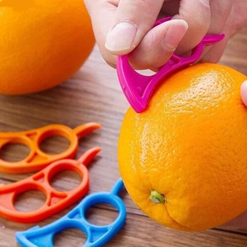 6Pcs Lemon Citrus Peeler Plastic Fruit Orange Open Stripper Peeling Kitchen Tool