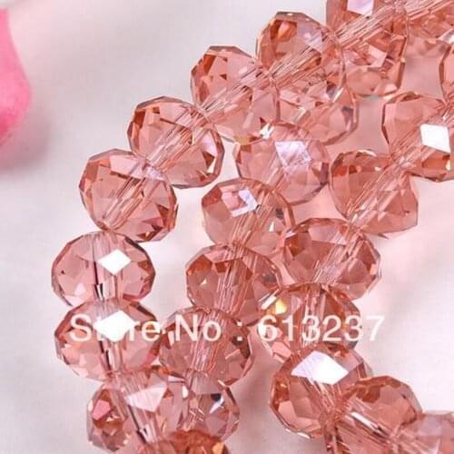 70pcs Pink crystal glass faceted abacus fashion gems 5x8mm wholesale loose beads diy jewelry making 15 inch MY4740