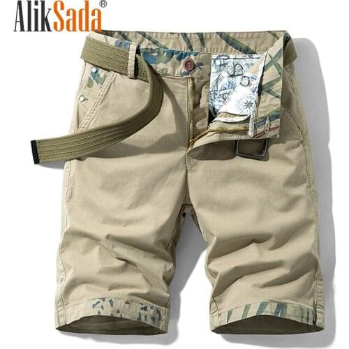 Aliksada Workwear Menshorts 2021 Summer Thin Section Outer Pants,loose Casual All-Match Cotton Sports Five-Point Men Shorts