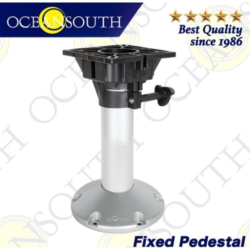 Oceansouth Fixed Pedestal Aluminium Anodised Shaft Swivel Top For Standard Boat Seats