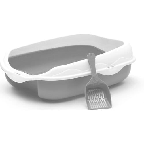 Large Space Cat Litter Box Plastic Kitten Potty Box Pet Litter Pan With Cat Litter Shovel Pet Dog Cat Train Toilet Pet Product