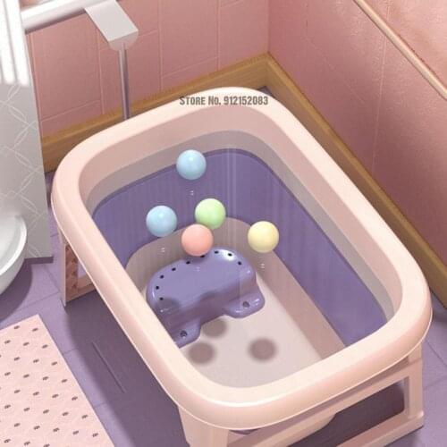 Xinjiang Baoyou Childrens Bathtub Baby Bathtub Baby Folding Bathtub Household Full Body Bathtub Can Sit