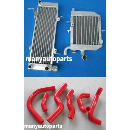 For HONDA RVF400 NC35 or NC30 VFR400 GPI aluminum radiator and red silicone hose