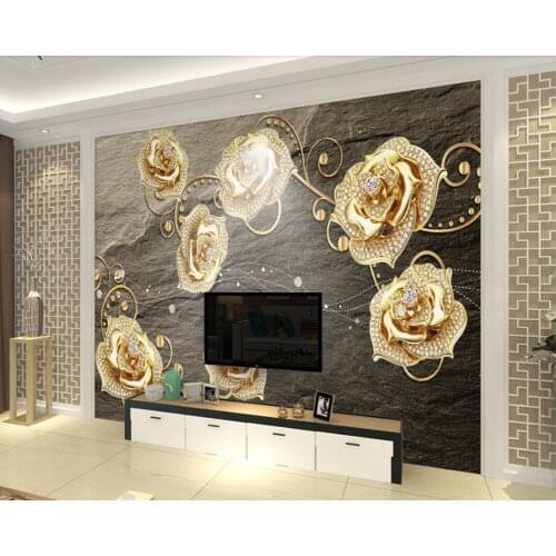 European retro embossed diamond flower 3d wallpaper mural papel de parede for living room TV sofa wall bedroom kitchen cafe bar