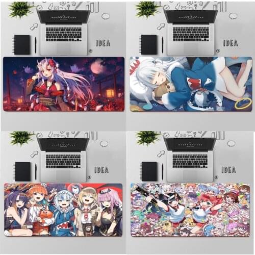 Gaming Mouse Pad Large Mouse Pad PC Gamer Computer Mouse Mat Anime Hololive Big Mousepad Keyboard Desk Mat XXL Carpet Mause Pad