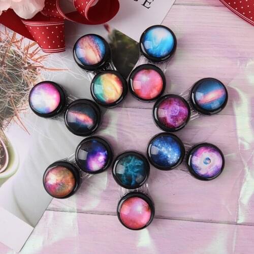 1Pc Starry Print Pocket Plastic Contact Lens Case Travel Kit Easy Take Container Holder Random Color