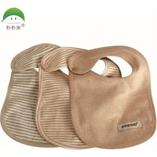 Popom 3 Pccs/Lot Newborn Baby Bibs Kids Baby Bibs Girls And Boys Cotton Triangle Children Feeding Accessories Soft Color Cotton