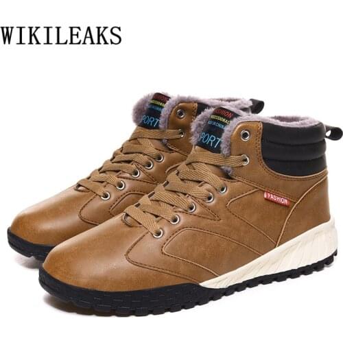 Leather Boots Men Ankle Boots Men Snow Boots Winter Shoes Men Shoes Heren Schoenen Chaussure Hiver Homme Heren Laarzen Sapato