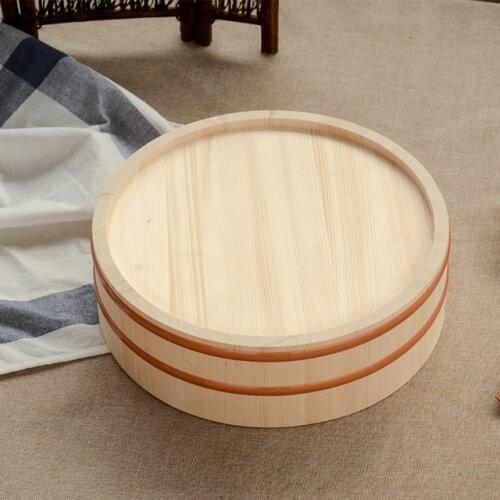 Cuisine Sushi Bucket White Pine Wooden Korean Bibimbap Bucket Sushi Bowl Japanese Cuisine Wooden Bucket