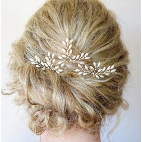 Fashion simple elements hair accessories wild sweet pearl wedding party hairpin headdress
