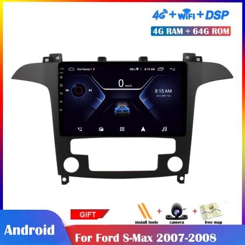 10.1 inch Android Multimedia Player For Ford S-Max 2007-2008 Car Radio Stereo Navigation DSP Touch IPS Screen Wifi Bluetooth