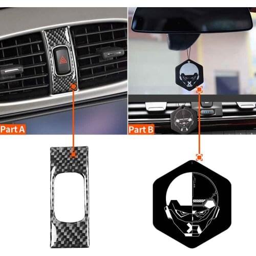 Carbon Fiber Emergency Waring Light Panel Sticker Trim For Corvette C6 2005-2007