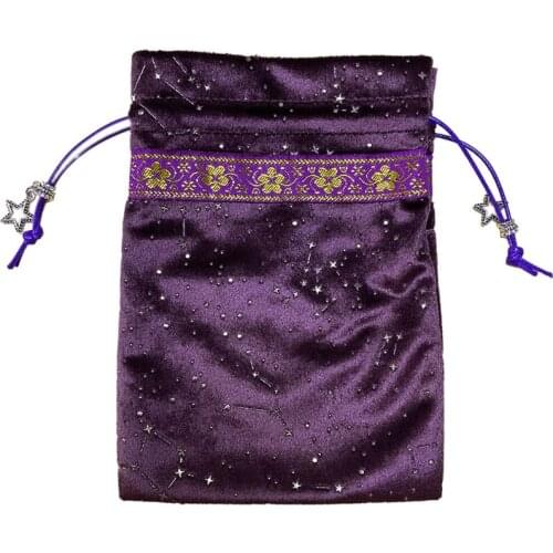 The Dutch Velvet Drawstring Bag Board Game Altar Divination Cards Deck Storage Bag Jewelry Velvet Bag