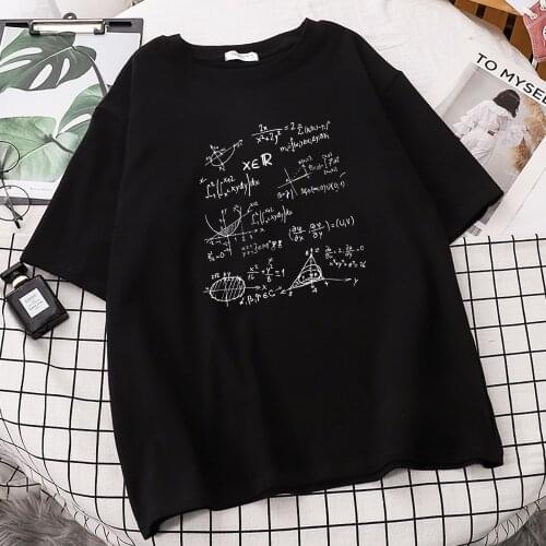 2020 New Fashion Men T Shirt Novetly Mathematical Formula Printed T-Shirt Mens Short Sleeve O-Neck T-Shirts Summer Streetwear