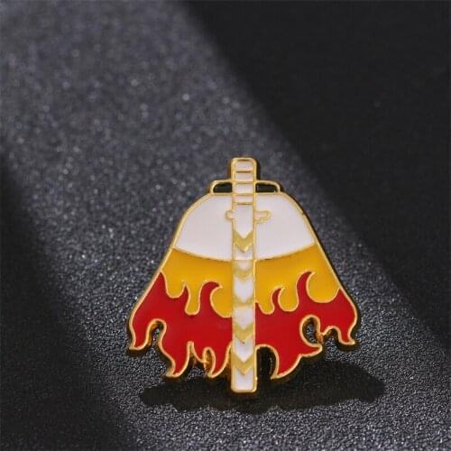 New Fashion Punk Sophie Fire Flame Torch Brooch Enamel Pin Mens Jacket Backpack Badge Decoration Accessories Jewelry Gifts
