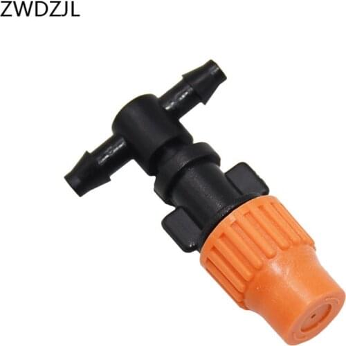 Orange Atomization Water Nozzle Sprayer DIY Micro Drip Irrigation Plant Self Garden Mist Sprinkler with Hose Connector 60 Pcs