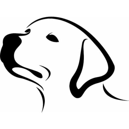 Personality Lifelike Abstract Labrador Puppy Pet Sticker High Quality Car Stickers Personality PVC Waterproof Decal Black/white