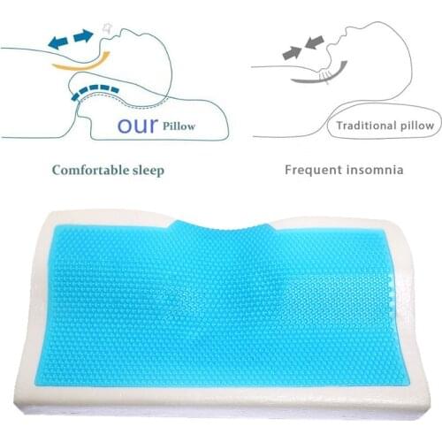 Soft Rebound Memory Foam Butterfly Gel Pillow50*30CM Orthopedic Good Sleep Health Cervical Neck Pain Pillows Women Men подушка