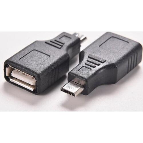 Mini USB USB 2.0 A Female To Micro/ Mini USB B 5 Pin Male Plug OTG Host Adapter Converter Connector up to 480Mbps Black