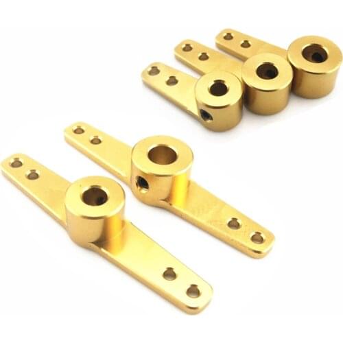 5PCS 3MM/4MM/5MM Steering Servo Arm Horn Aluminum Double/Half Servo Arms Metal Rocker Arms for RC Quadcopter Fixed Wing Parts